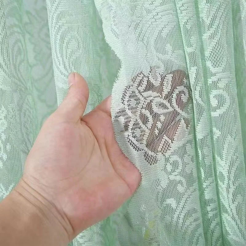 Classic Embroidered Woven Lace Window Sheer
