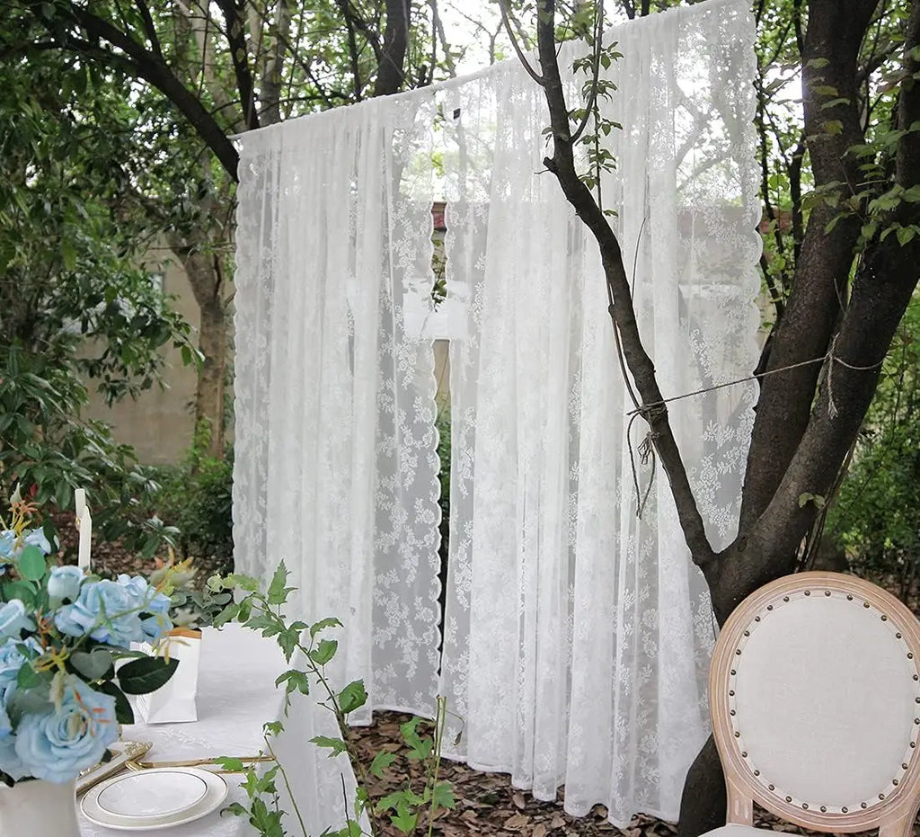 Classic Embroidered Woven Lace Window Sheer