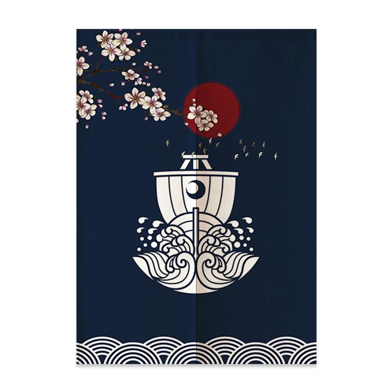 Japanese Linen Door Curtain