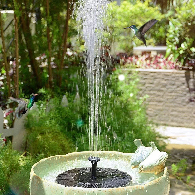 Solar Fountain Pump Energy-saving Plants Watering Kit Colorful Solar Fountain Bird Bath Fountain Outdoor Pool Garden Decoration
