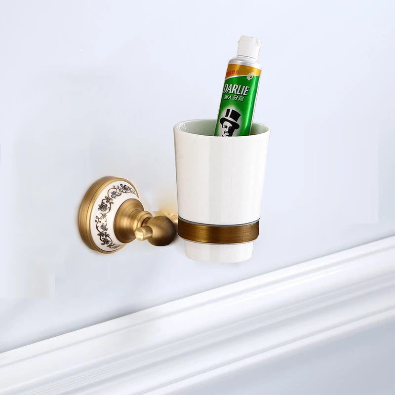 Antique Solid Brass Bathroom Accessories Sets