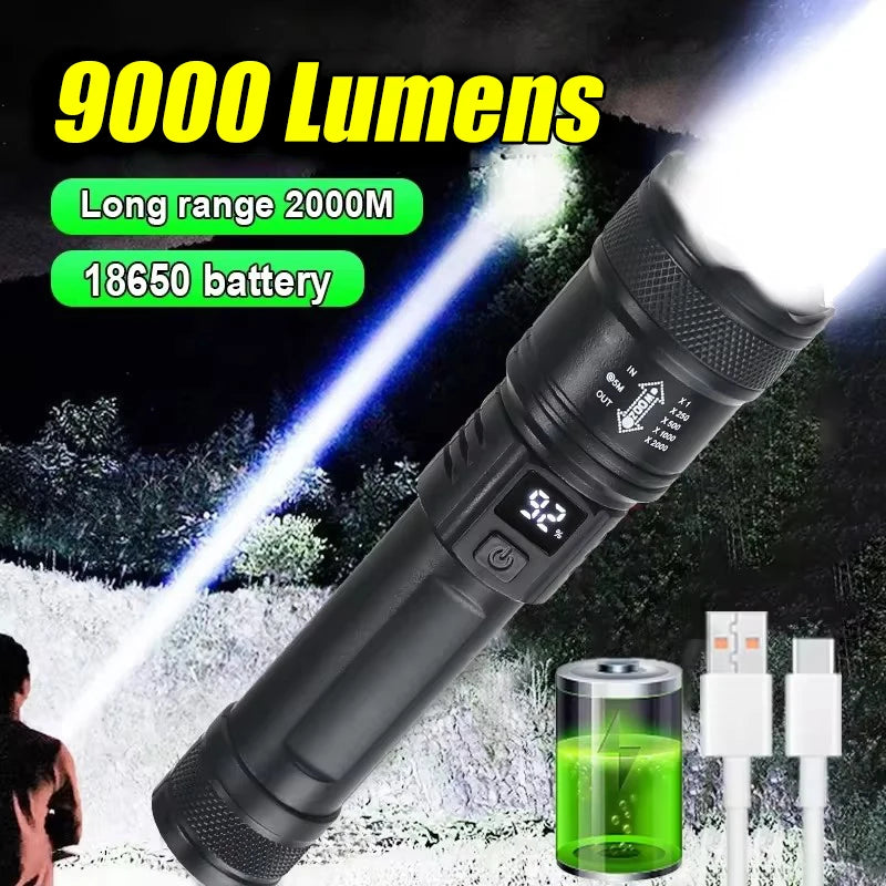 Flashlight Rechargeable Tactical Zoom