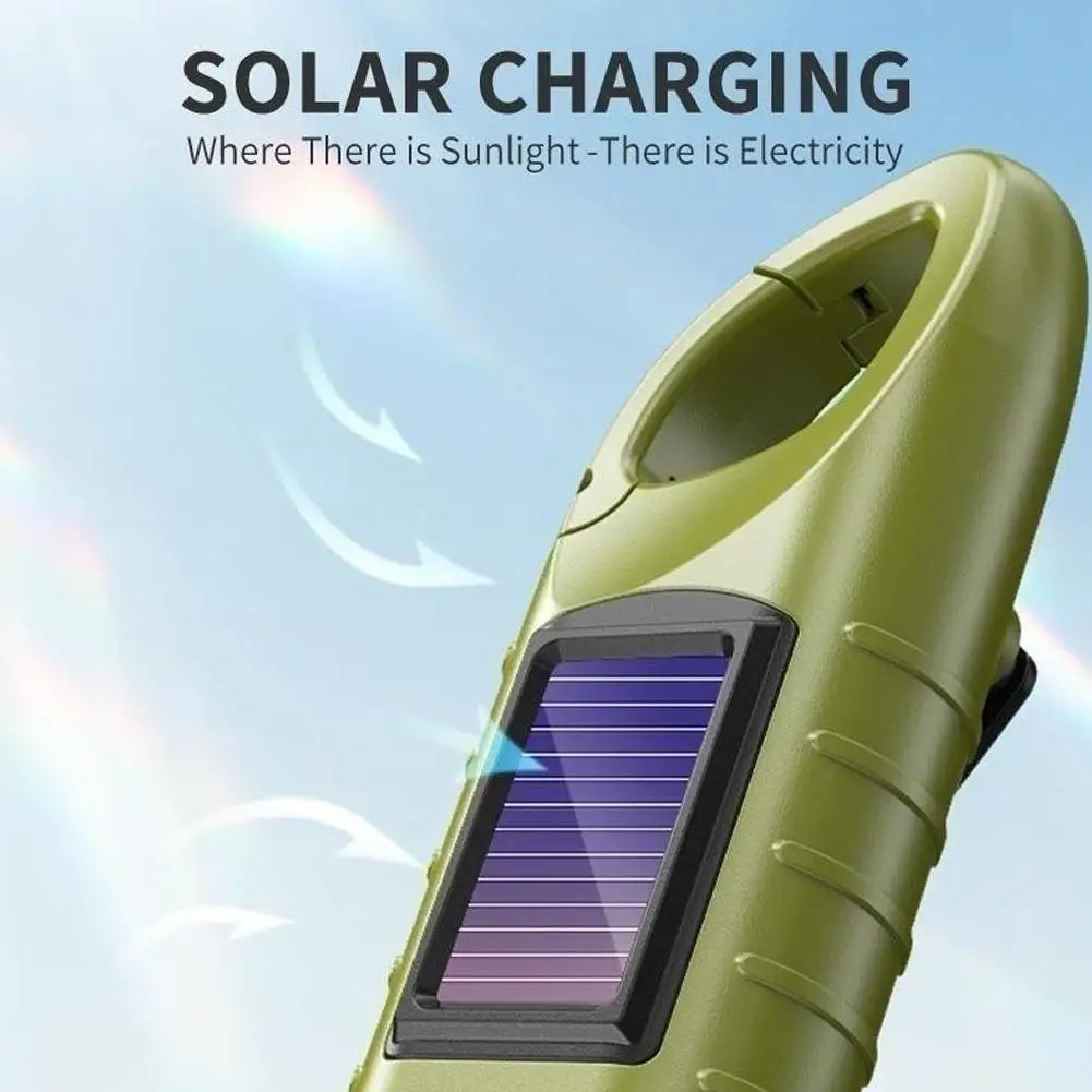 Hand Crank Solar Powered Flashlight