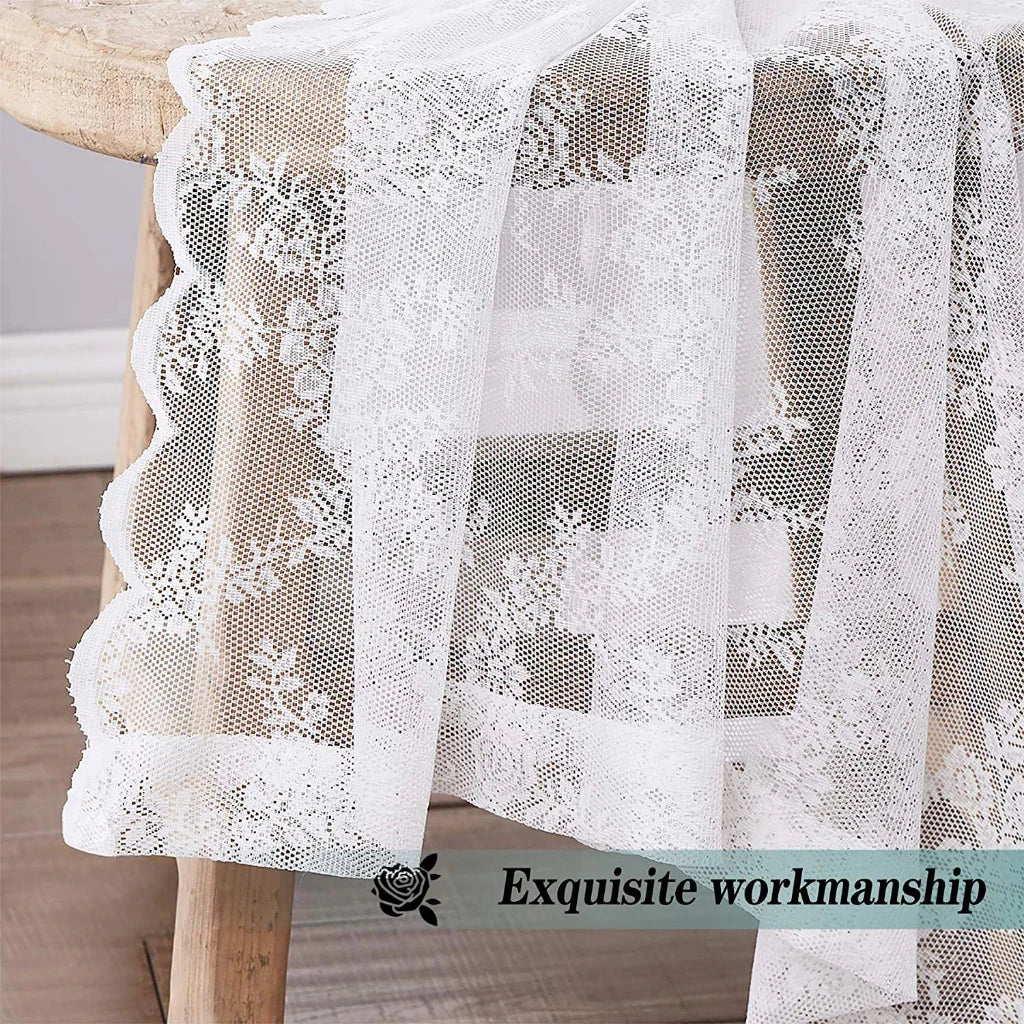 Classic Embroidered Woven Lace Window Sheer