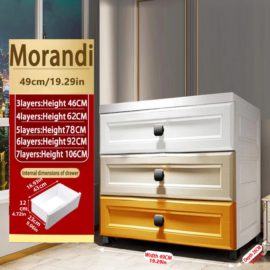 Storage Cabinet with Drawers with Wheels