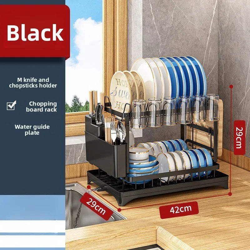 Dish Rack with Cup Dish Knife Holder