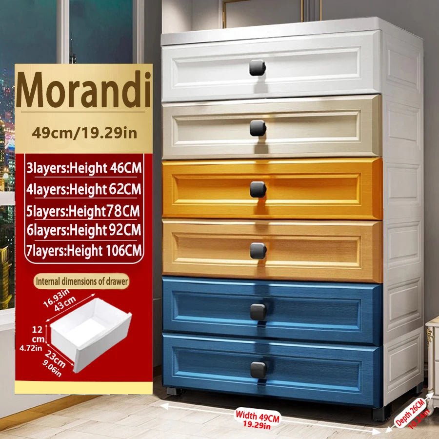 Storage Cabinet with Drawers with Wheels