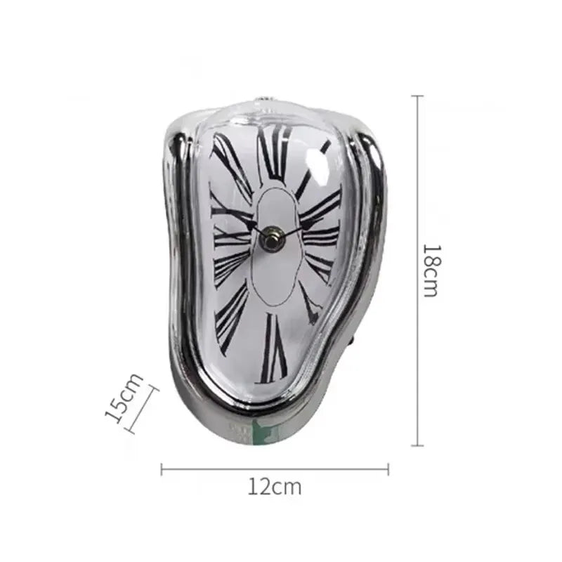Surrealistic Melting Clock Silent Melting Wall Clock Salvadoran Dali Style Decorative Home Watch Office Shelf Table Gift