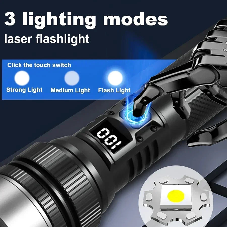 100000LM Super Bright Flashlight