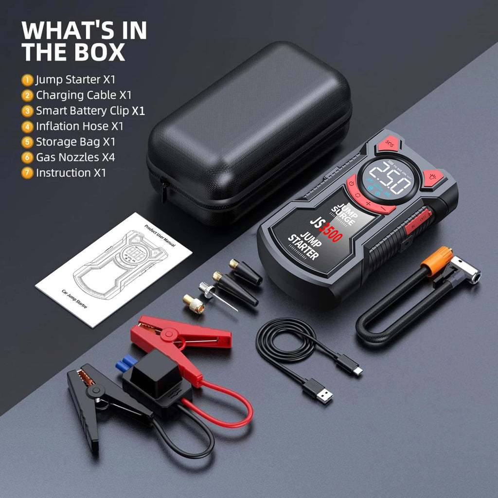 l Air Pump Jump Starter, Digital Tire Inflator