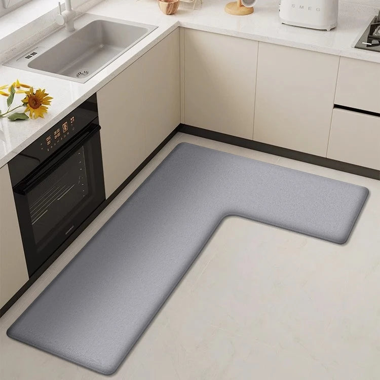 kitchen L-shaped absorbent floor mat