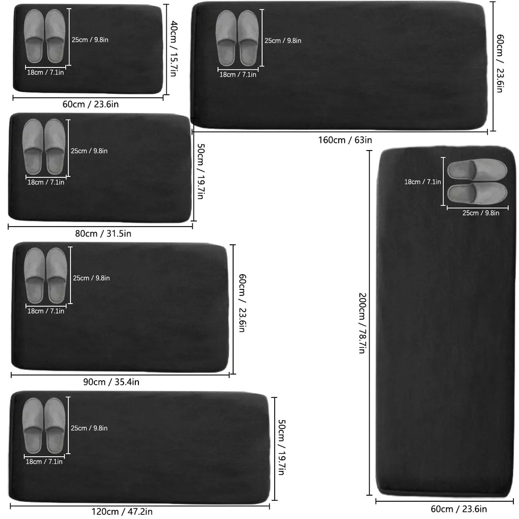 Thickened flannel floor mats