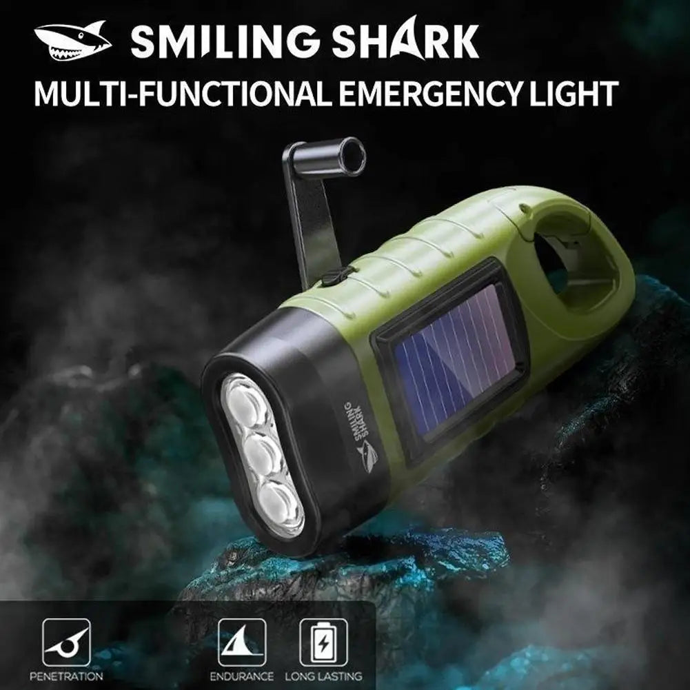 Hand Crank Solar Powered Flashlight
