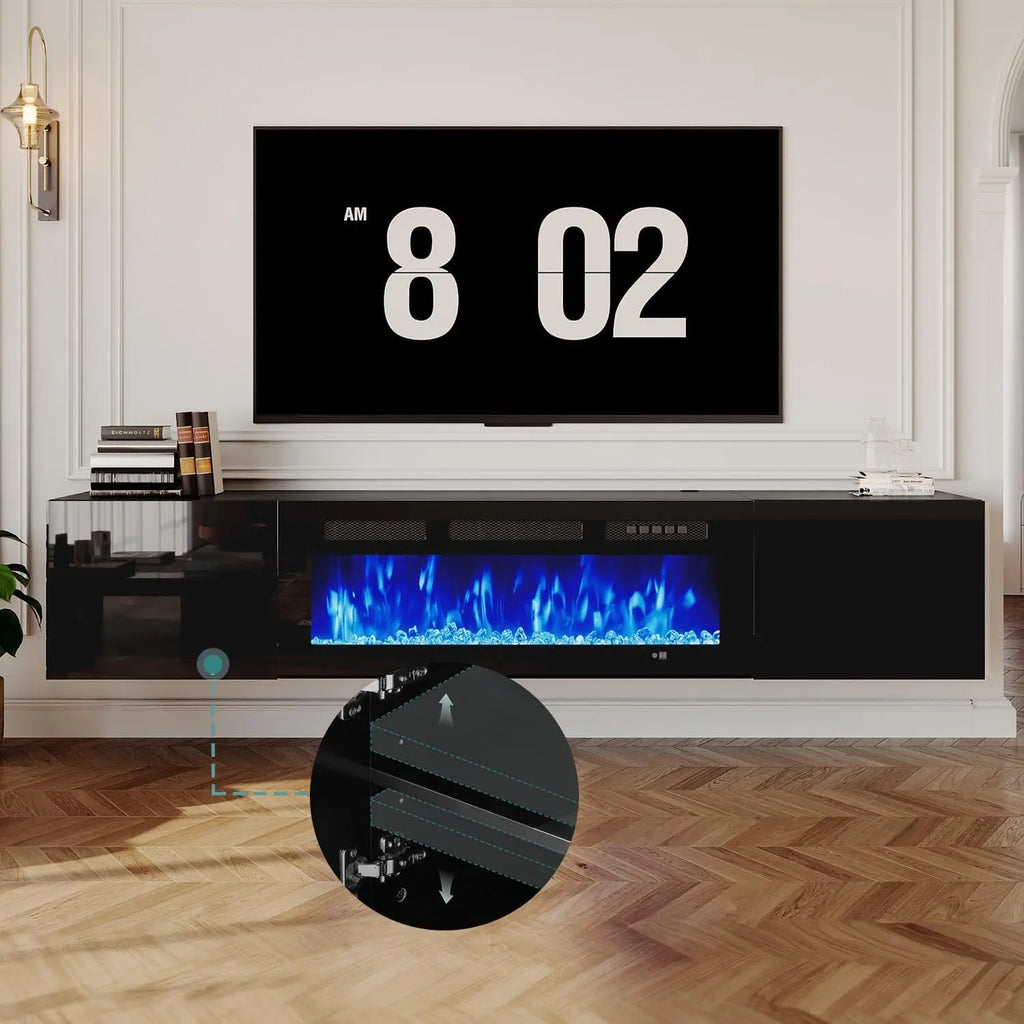 70'' Floating TV  Electric Fireplace