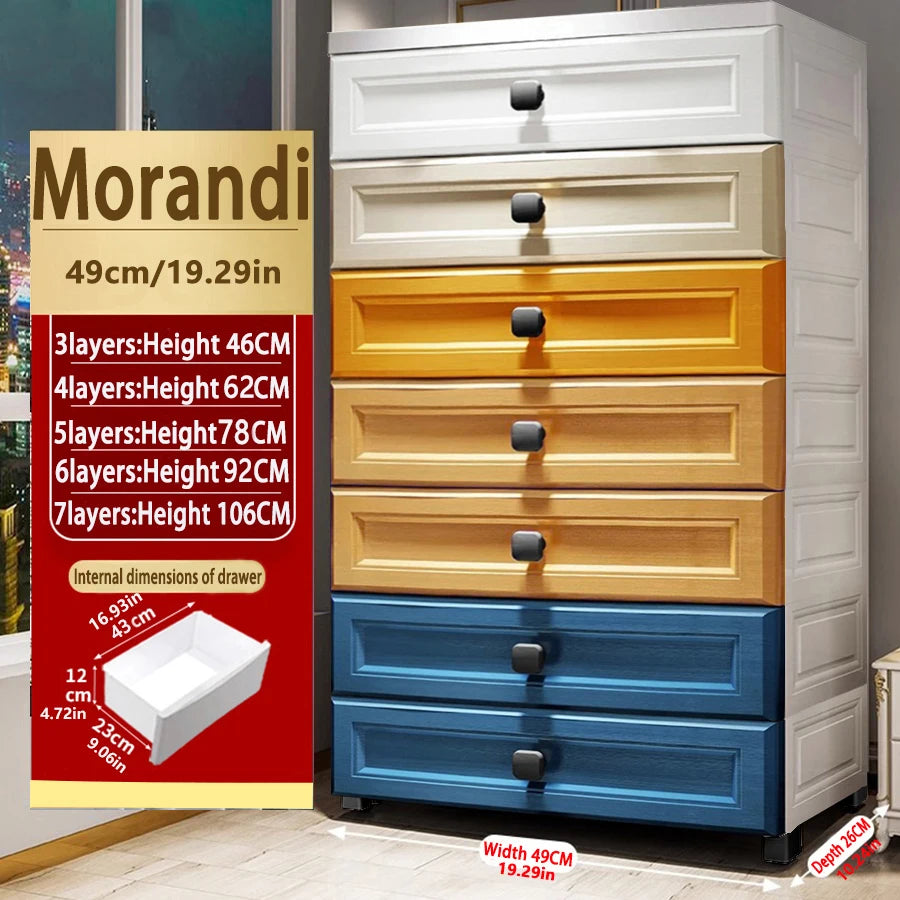 Storage Cabinet with Drawers with Wheels