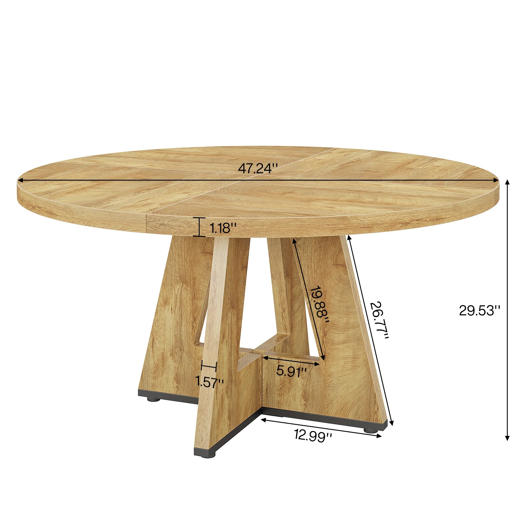 Round Dining Table for 4,