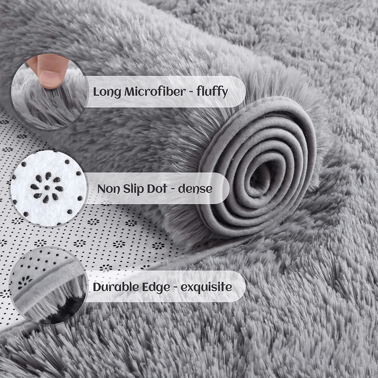 Bedroom Carpet Fluffy Non-slip