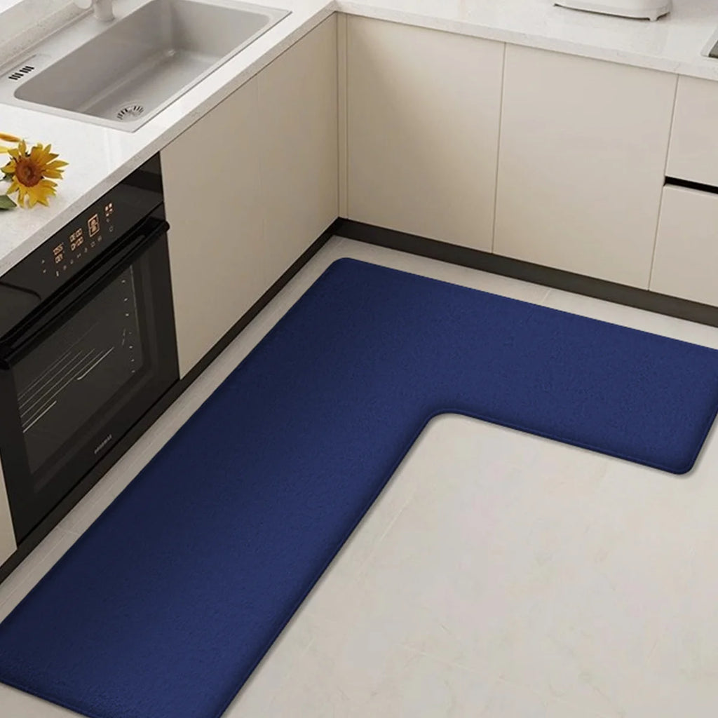 kitchen L-shaped absorbent floor mat