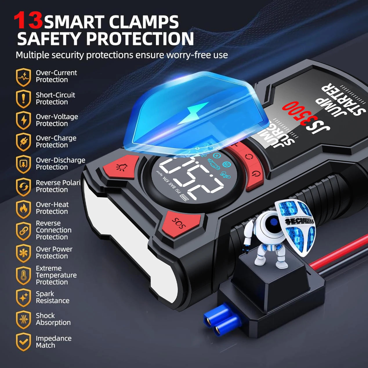 l Air Pump Jump Starter, Digital Tire Inflator