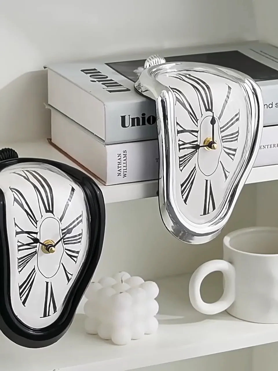Surrealistic Melting Clock Silent Melting Wall Clock Salvadoran Dali Style Decorative Home Watch Office Shelf Table Gift
