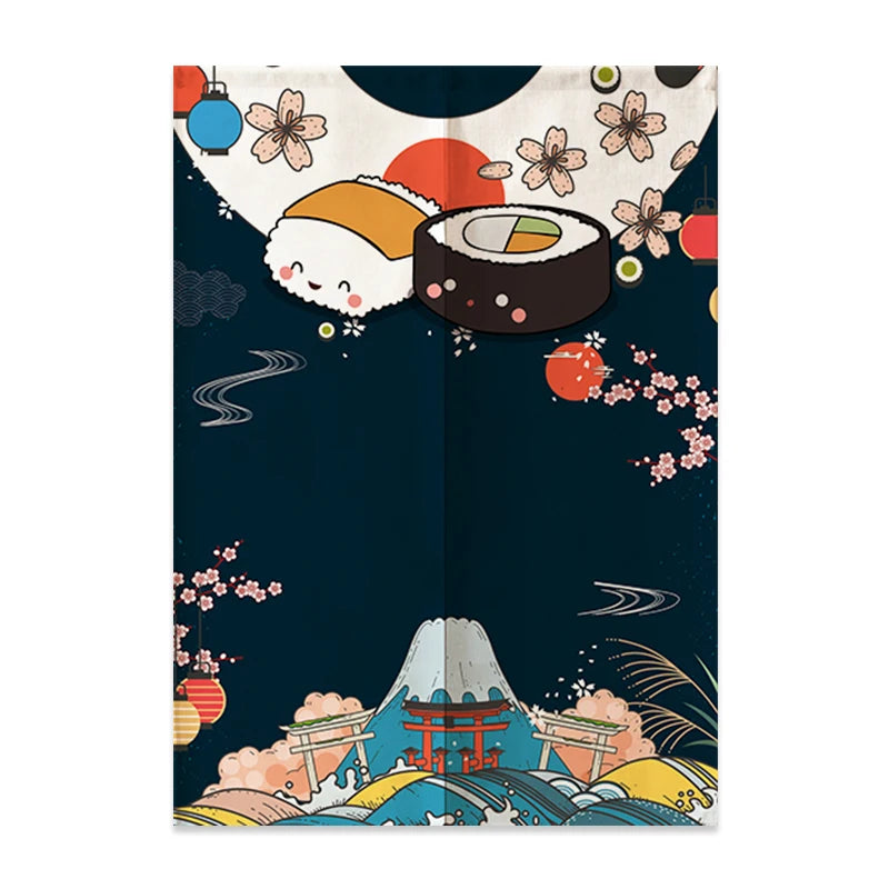 Japanese Linen Door Curtain