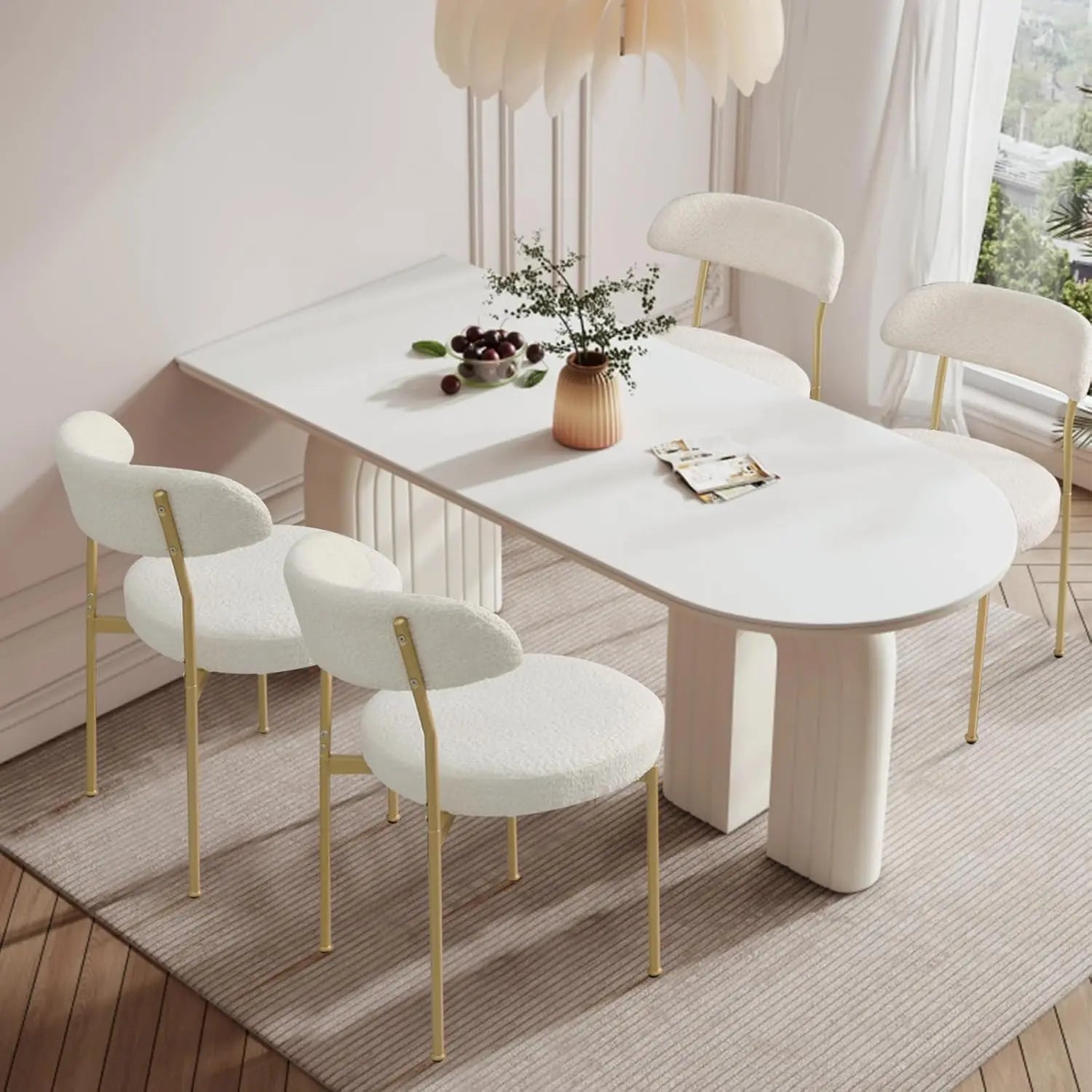 Boucle Upholstered Dining Chair