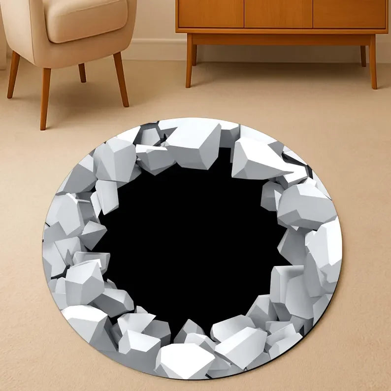 Fantasy Dragon 3D Round Carpet
