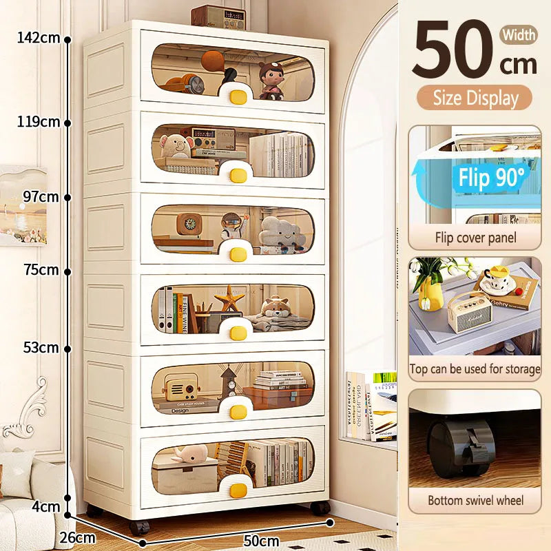 Storage Cabinet with Drawers with Wheels