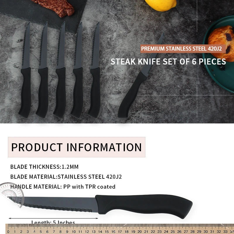 Steak Knives German Stainless Steel Serrated