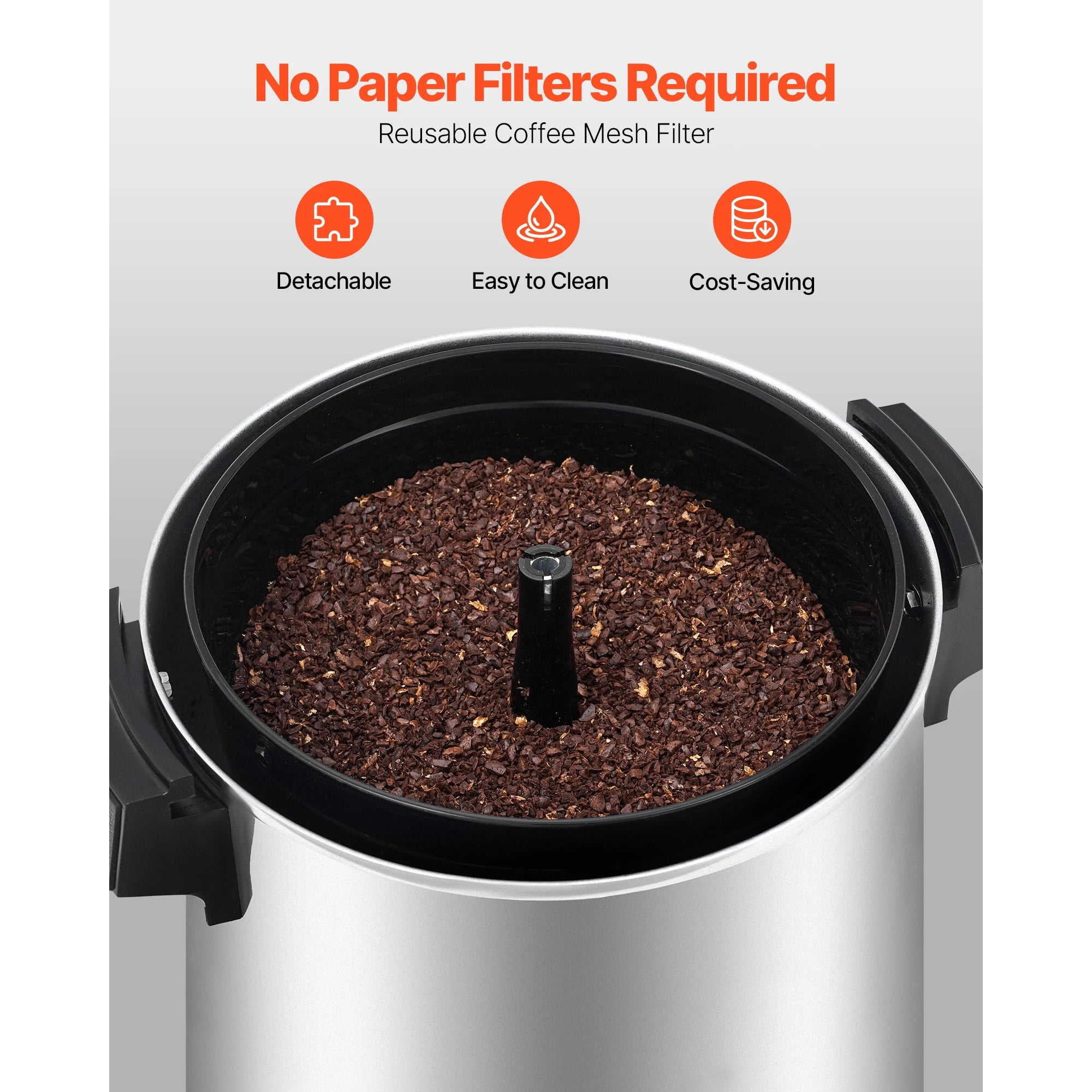 SucceBuy Commercial Coffee Urn Hot Beverage Dispenser with Dripless Faucet Quick-Brewing Coffee Maker for Catering, Party