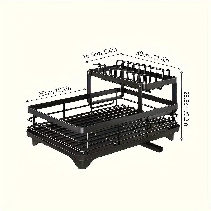 Drain Rack with Water Tray
