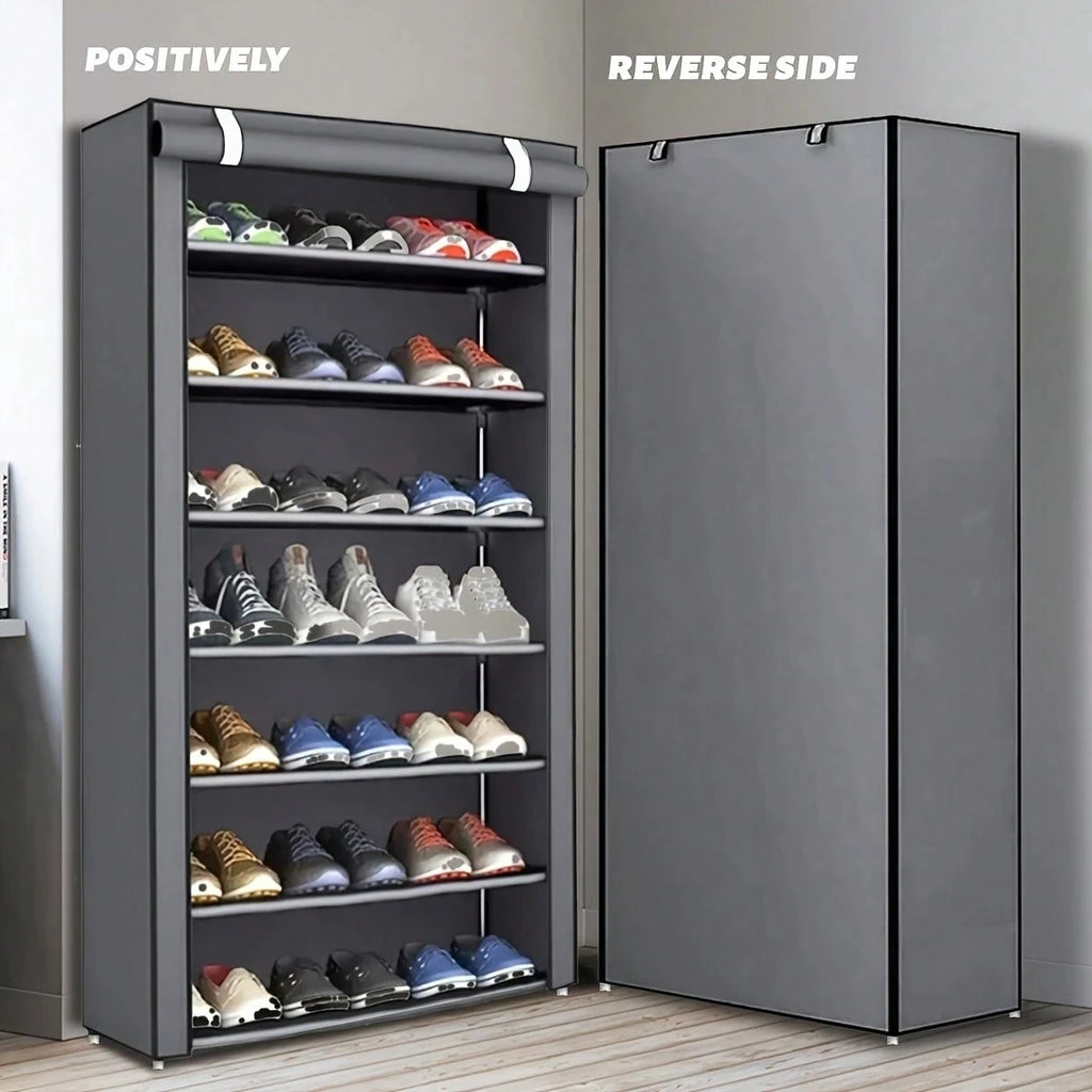 Black Multi-Functional 5/8/10-Tier Shoe Organizer - Storage