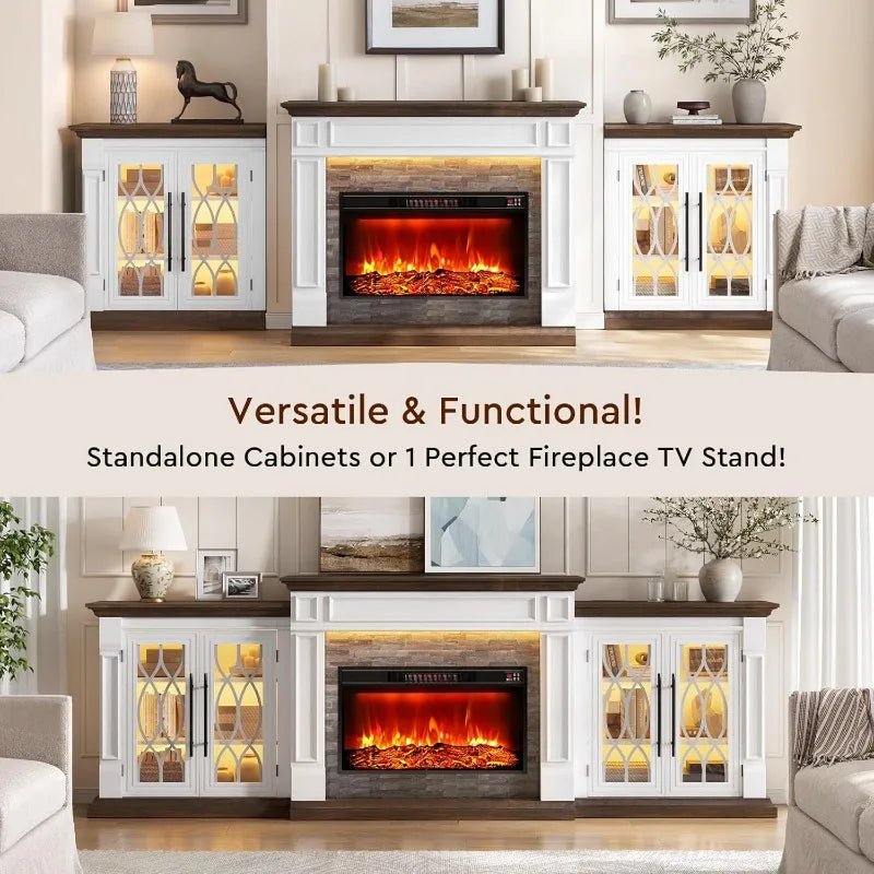 Electric Fireplace with Mantel