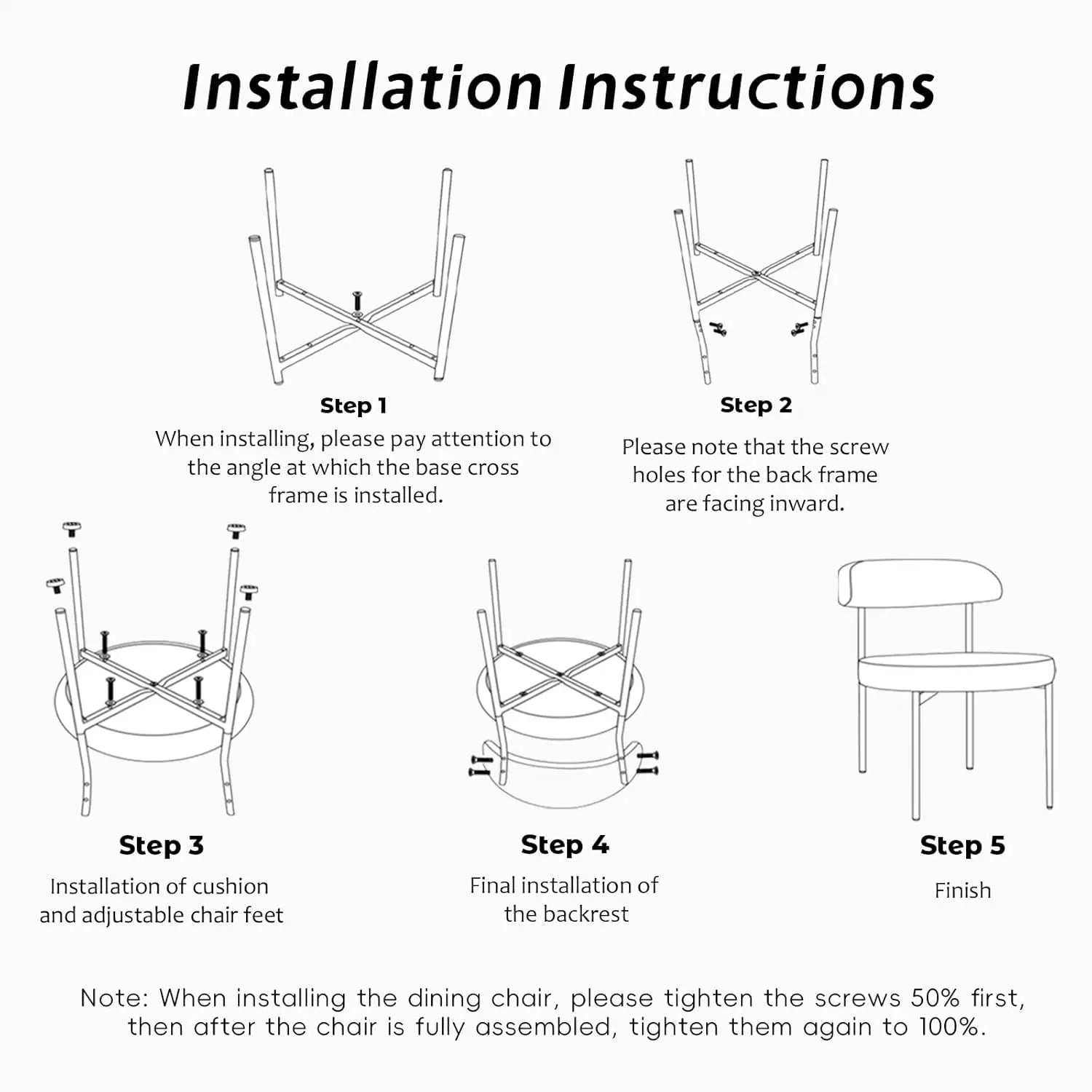 Boucle Upholstered Dining Chair