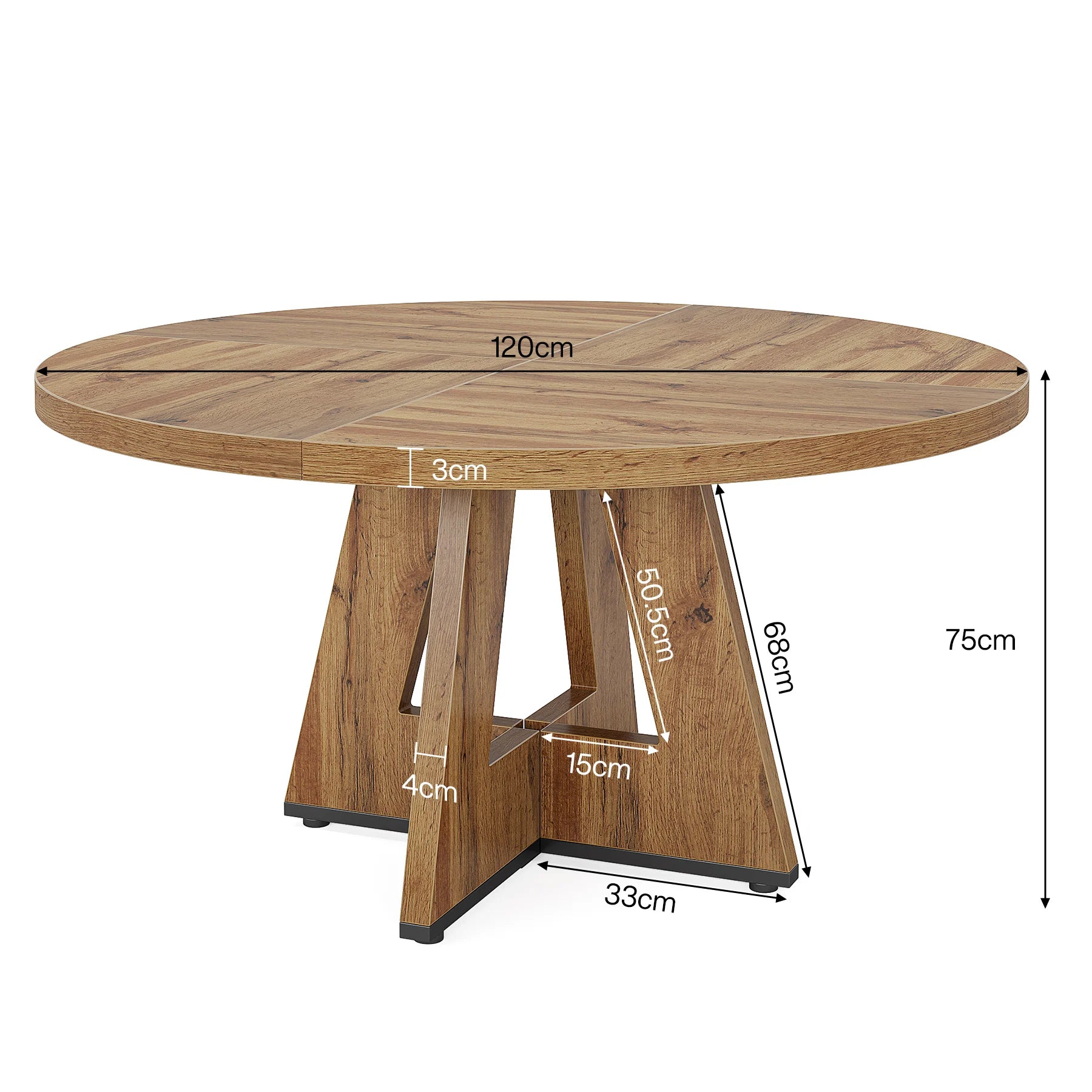 Round Dining Table for 4,