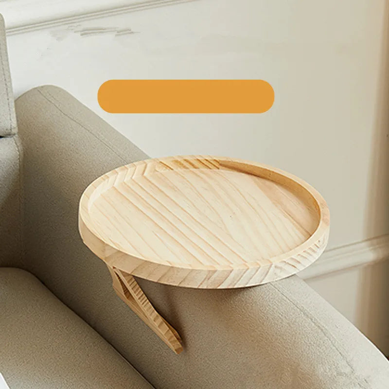Natural Wooden Sofa Tray