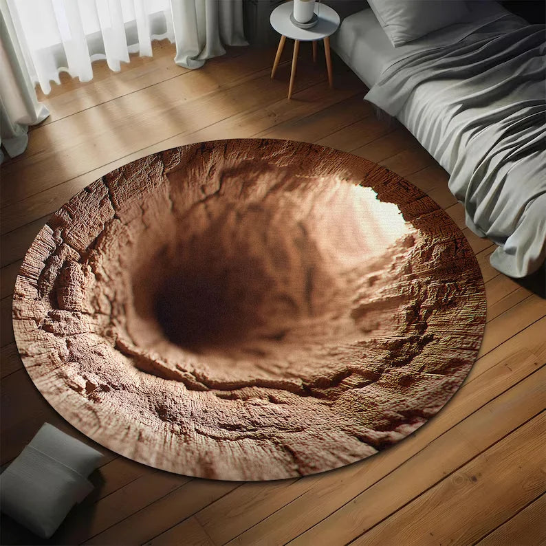 Fantasy Dragon 3D Round Carpet