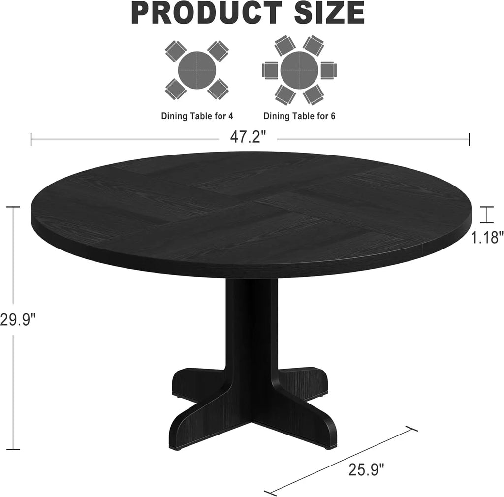 Round Dining Table for 4
