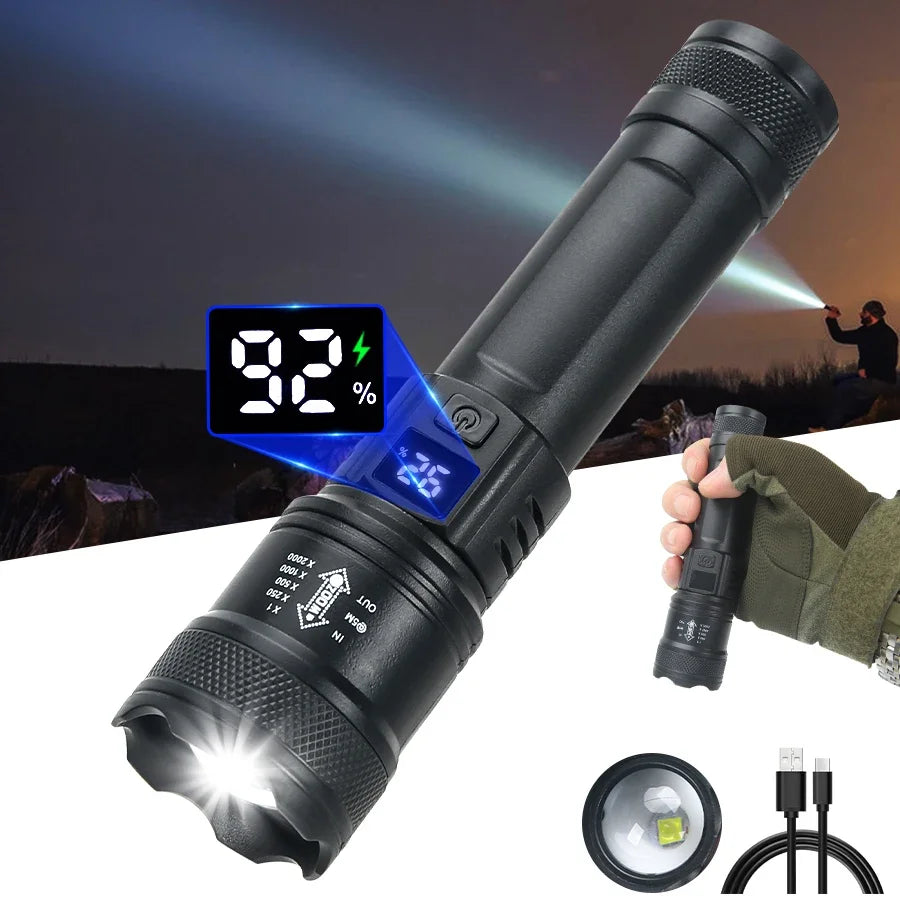 Flashlight Rechargeable Tactical Zoom