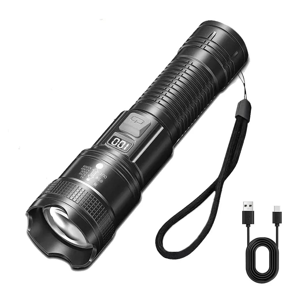 1600000 Super Bright Flashlight Rechargeable Waterproof