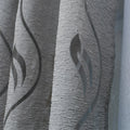 Grey Jacquard Curtains 1PC