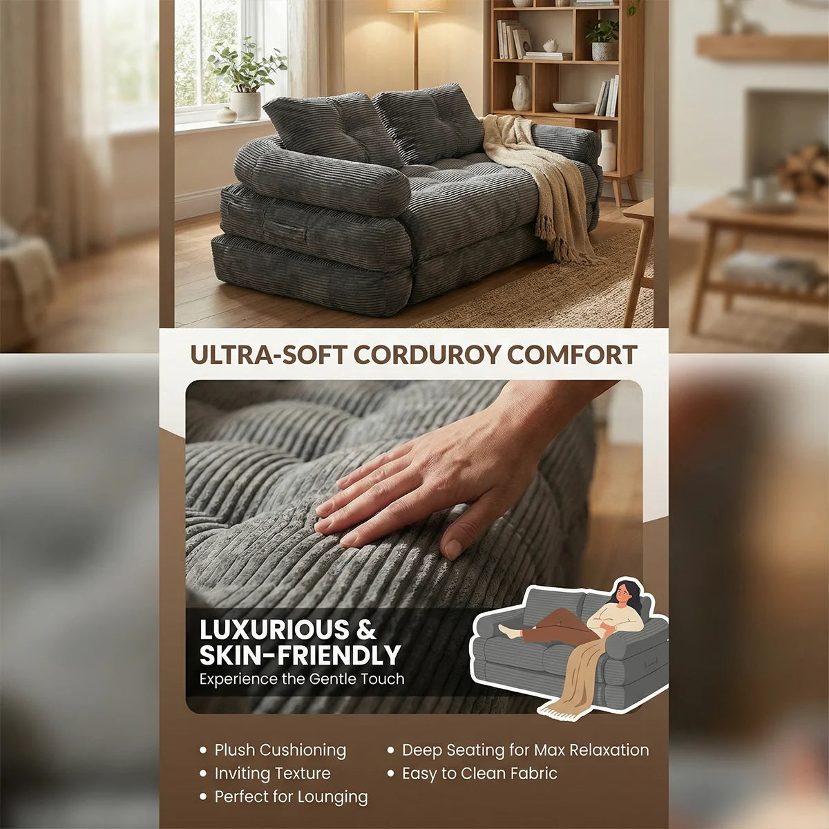 Modern Convertible Sofa Bed