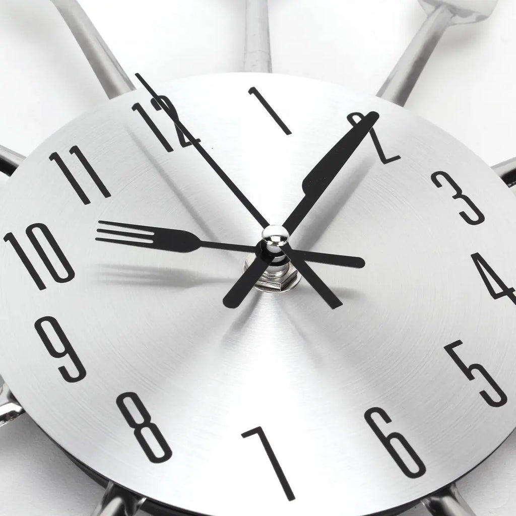 Kitchen Wall Clock Spoon Fork