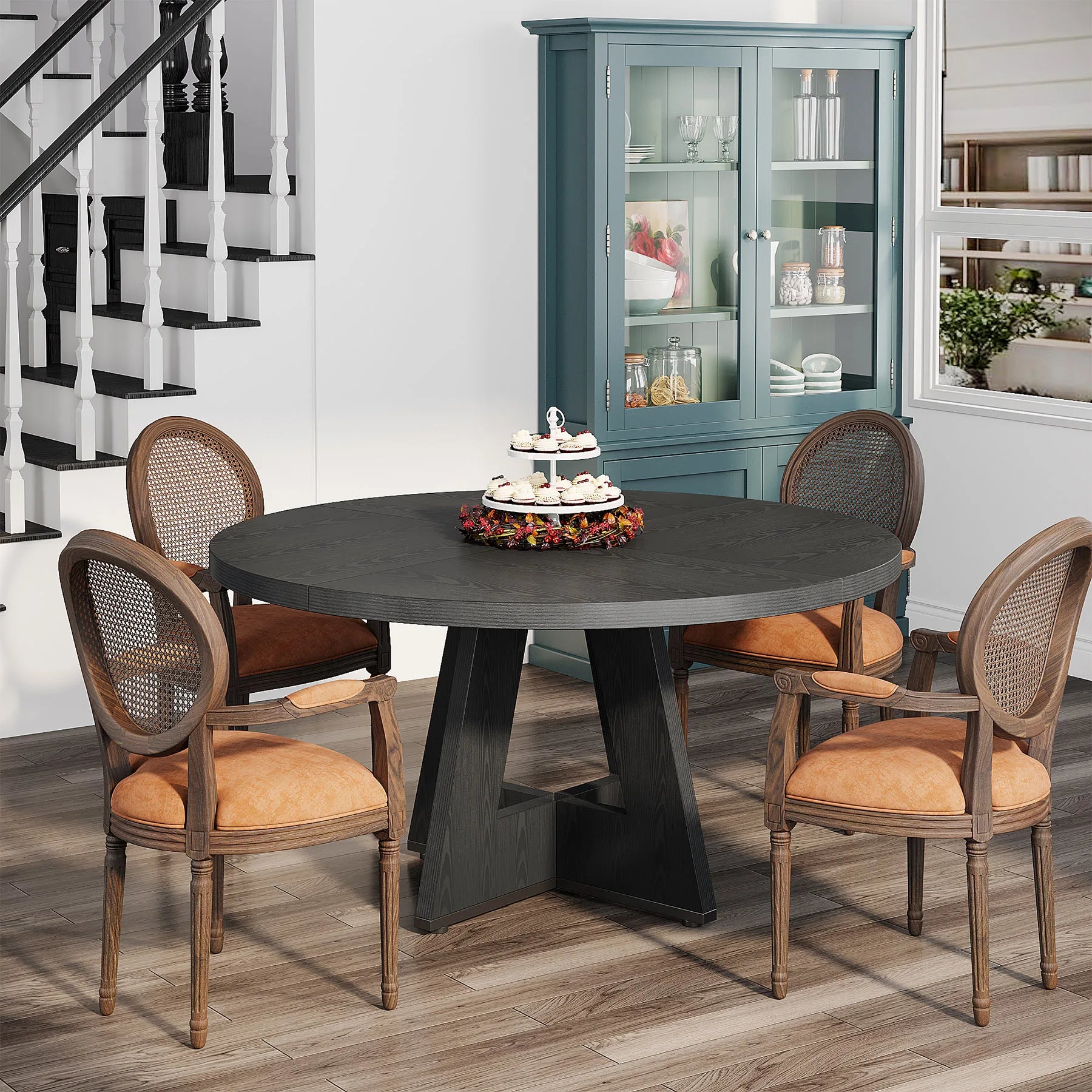Round Dining Table for 4,
