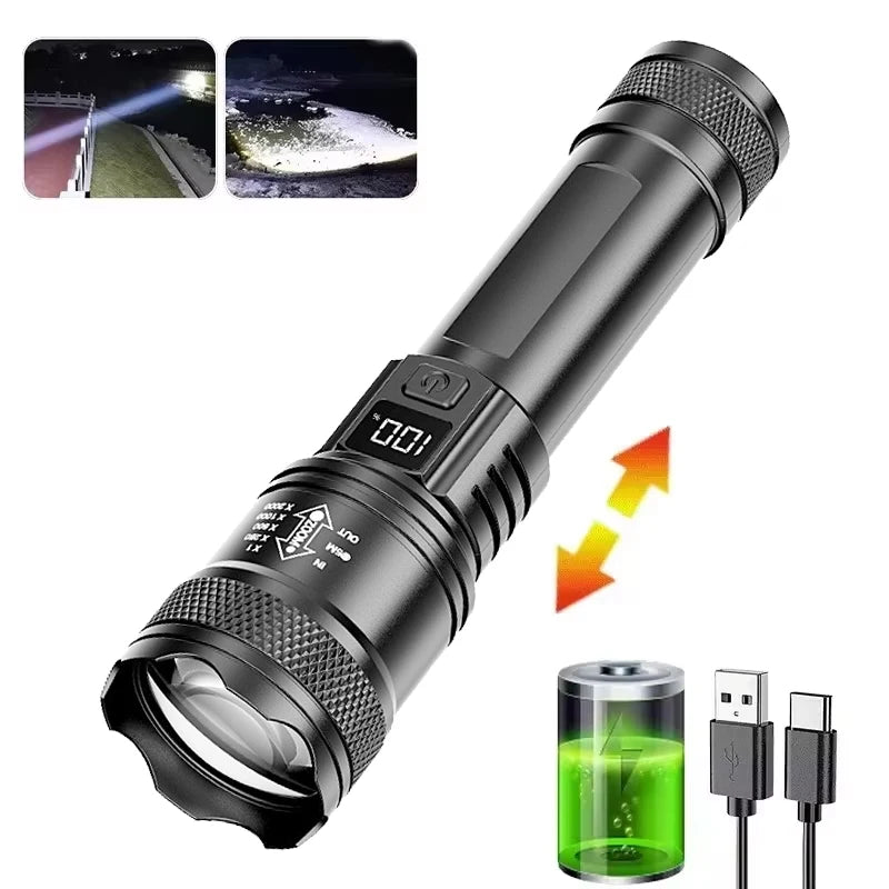 100000LM Super Bright Flashlight