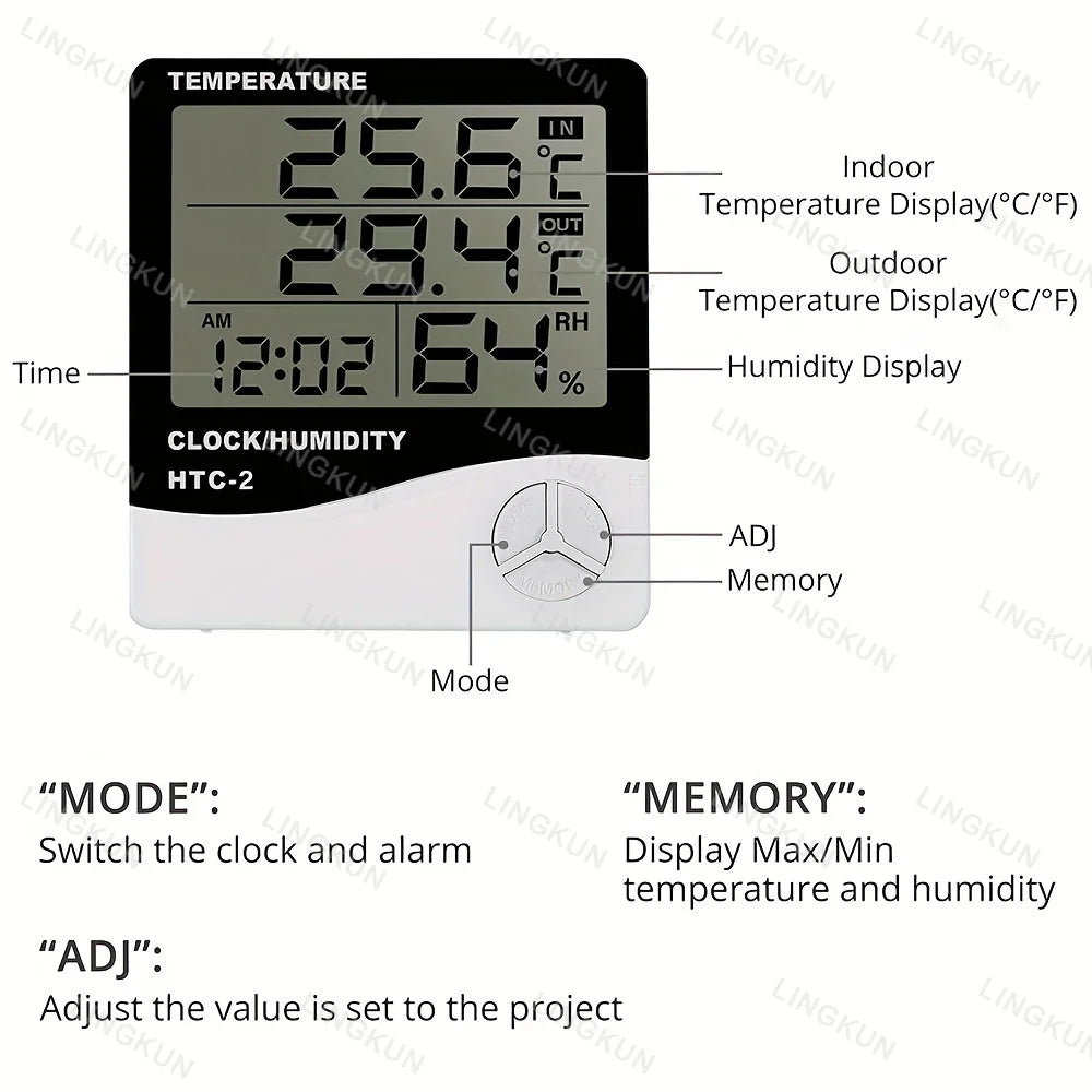 LED Thermometer Thermo-Hygrometer