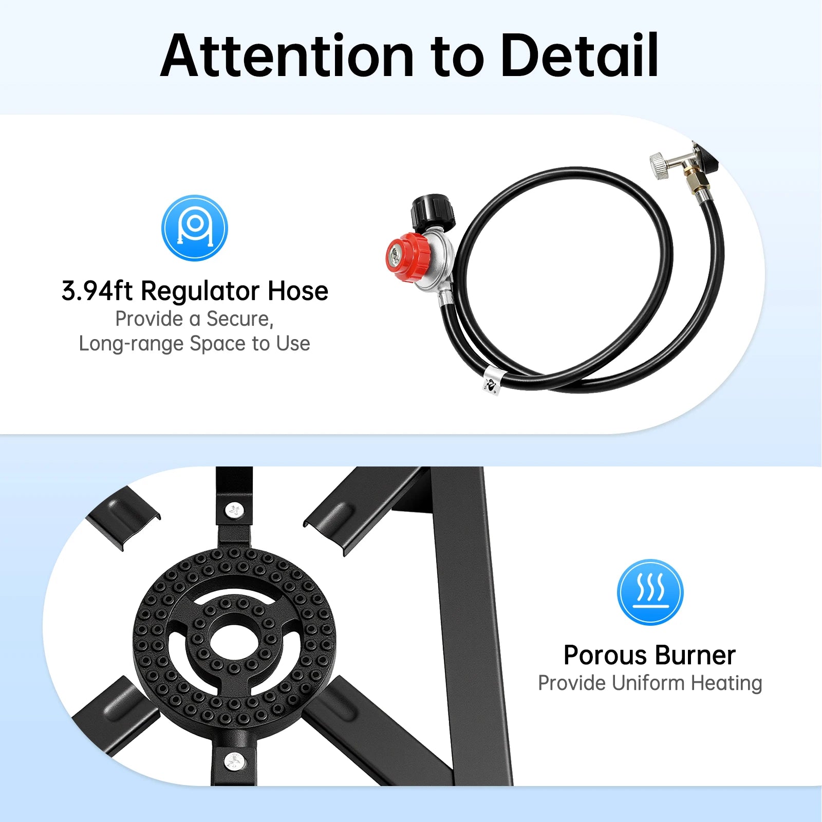 Portable Double Burner Outdoor Gas Stove