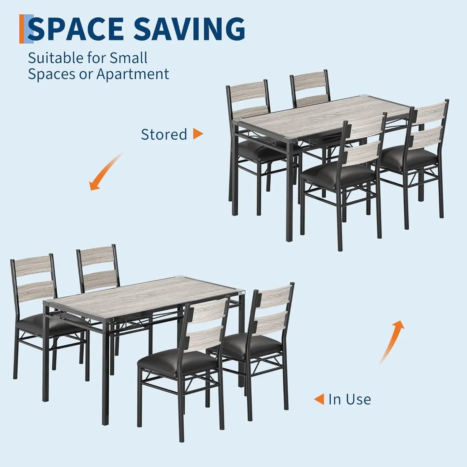 Kitchen Table with 4 Upholstered Chairs