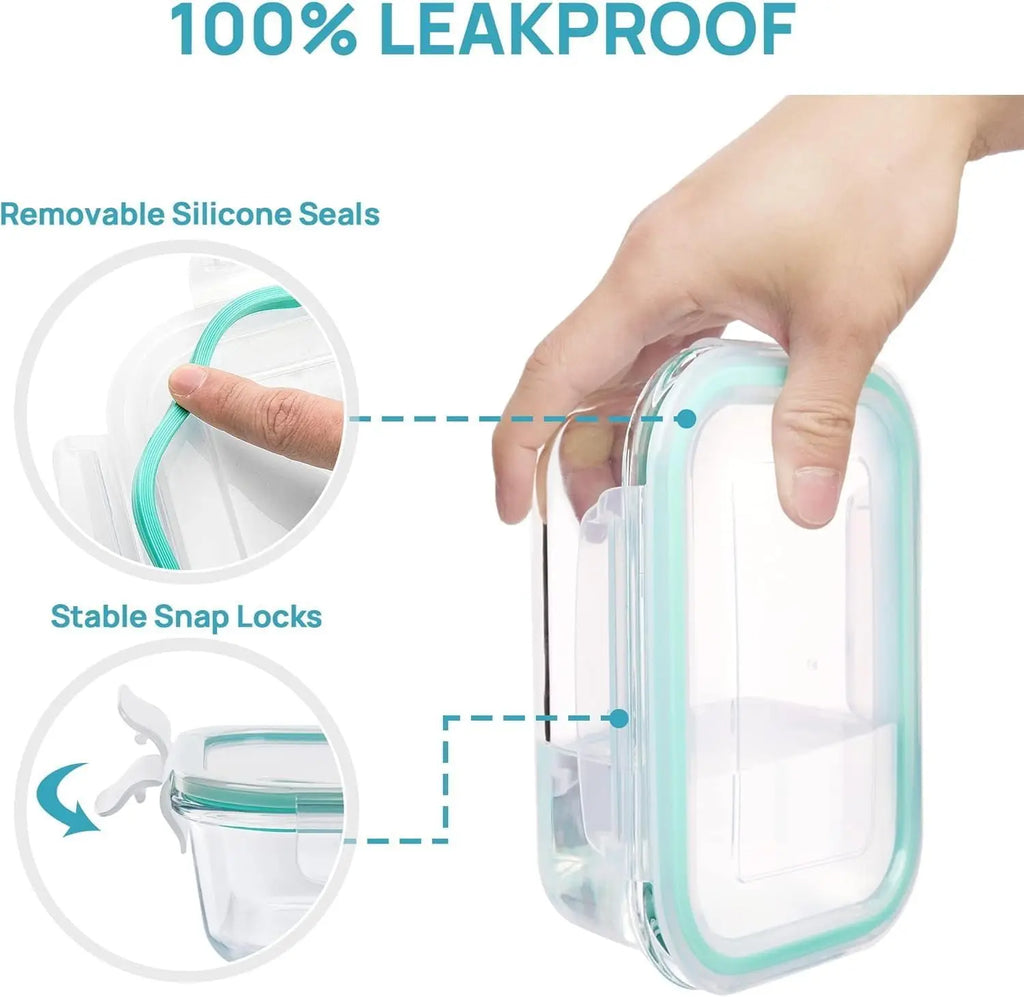 8-Pack Glass Food Storage Containers