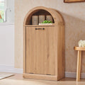 Arched Tilt-Out Trash Can Cabinet